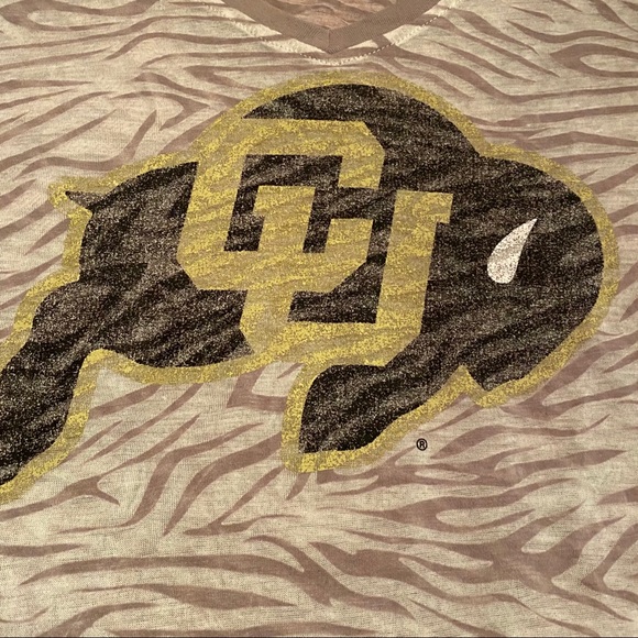 University of Colorado Zebra Striped Tee (Size L) - Picture 3 of 6